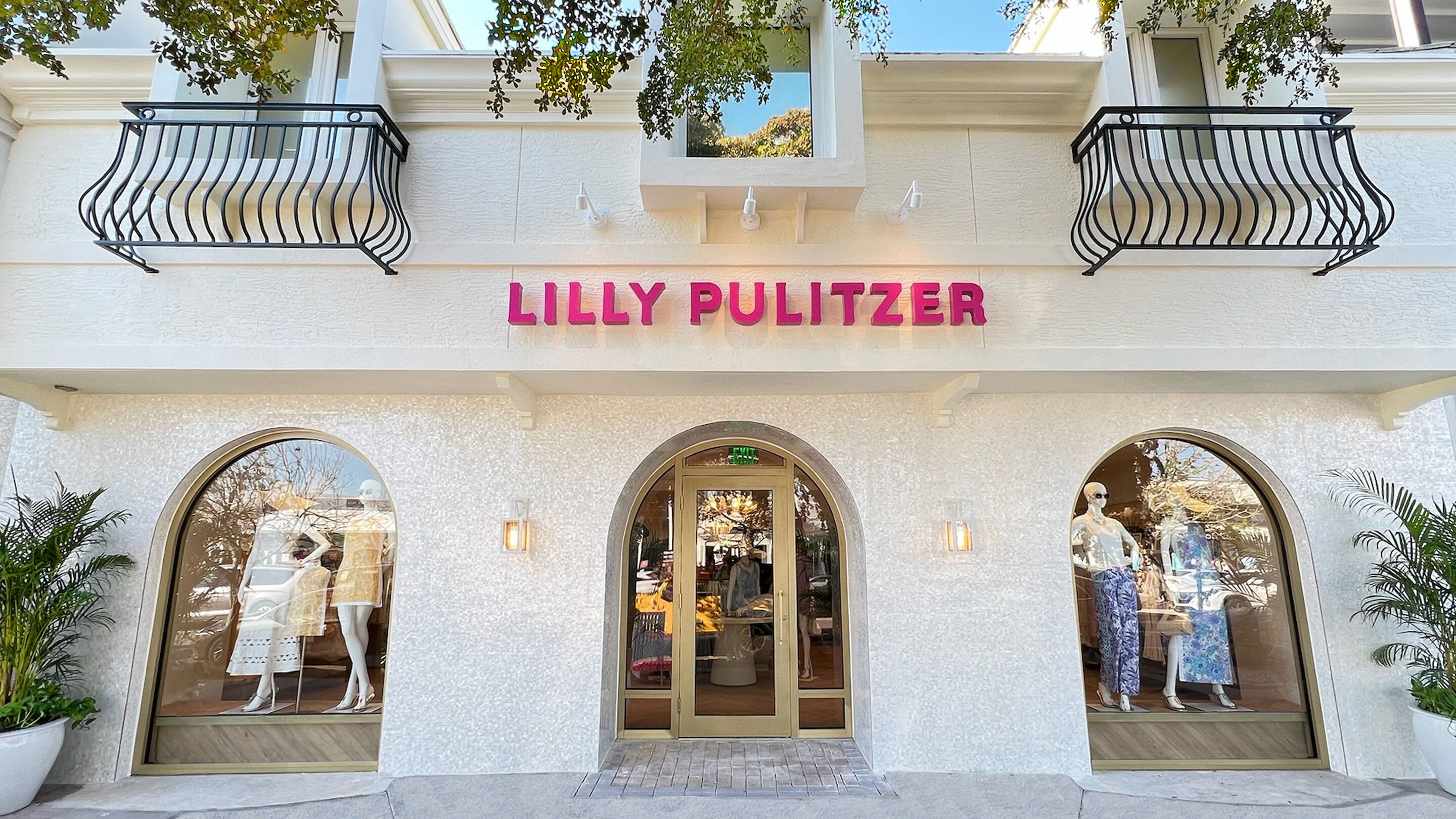 Renovated Lilly Pulitzer storefront at St. Armands Circle in Sarasota.